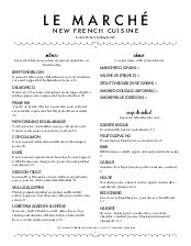 Sample French Menu Page 2 | Lunch Cafe Menu