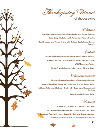 Traditional Thanksgiving Menu | Thanksgiving Menus